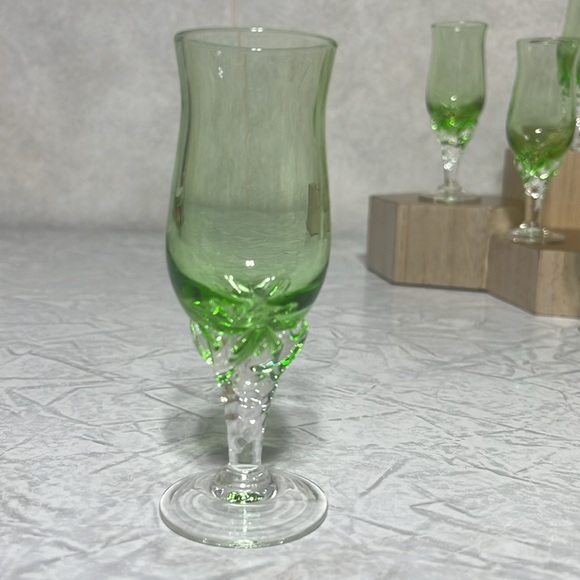 Set of 6 Handblown glass cordial aperitif glasses mcm - Picture 8 of 12